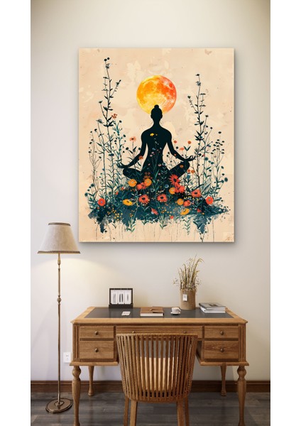 Doğayla Meditasyon Baskı Kanvas Tablo modelleri