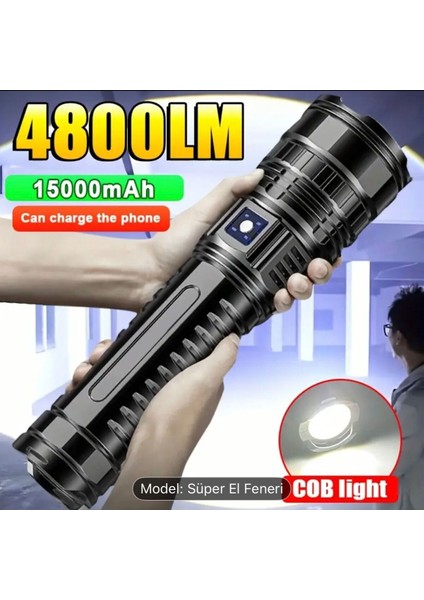 Hasuba HS-233 Güçlü LED El Feneri Yüksek Güç Işık Şarj Edilebilir Taktik El Feneri Kamp fiyatları
