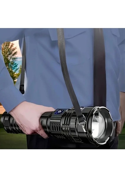 Hasuba HS-233 Güçlü LED El Feneri Yüksek Güç Işık Şarj Edilebilir Taktik El Feneri Kamp indirimleri