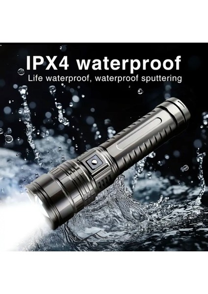 Hasuba HS-233 Güçlü LED El Feneri Yüksek Güç Işık Şarj Edilebilir Taktik El Feneri Kamp