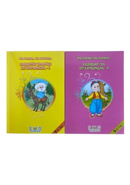 Masallarla Kavramlar Nasrettin Hoca ile Zıt Kavramlar 1 ve Keloğlanla Zıt Kavramlar 2 Okul Öncesi 2li Aktivite Kitabı fiyatları