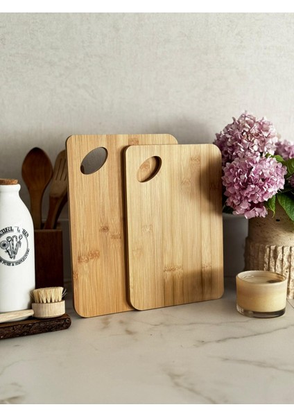 Bambu 2'li Kesme Tahtası Seti 30X20CM-32X22CM