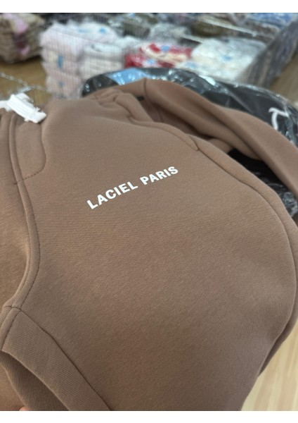 Erkek Çocuk Pamuklu Kahverengi Oversize Sweatshirt Eşofman Alt Takım - Rahat ve Şık fırsatları