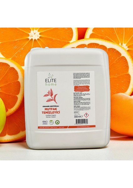 Organik Sertifikalı Mutfak Temizleyici 3 kg ,portakal