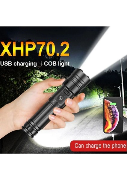 Hasuba Hs-45 Güçlü LED El Feneri Yüksek Güç Işık Şarj Edilebilir Taktik El Feneri Kamp