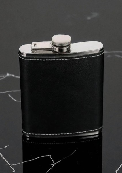 Deri Kaplamalı Paslanmaz Çelik Matara 9 Oz -3 Renk Vip