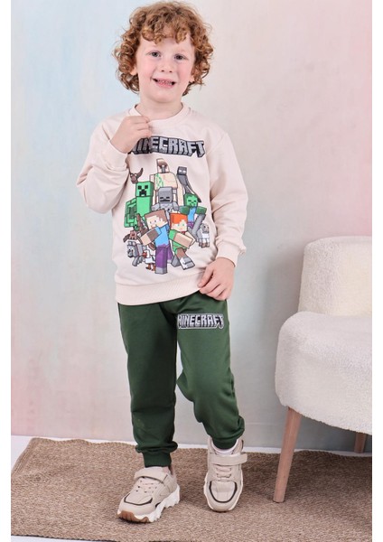 Minecraft Baskılı Erkek Çocuk Eşofman Takımı modelleri