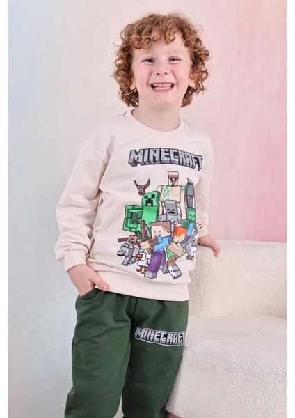 Minecraft Baskılı Erkek Çocuk Eşofman Takımı indirimleri