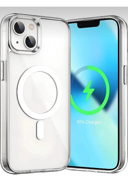 Apple Iphone 13 - 14 - 15 Uyumlu Kılıf Kablosuz Şarj Magsafe Wireless Köşe Korumalı Darbe Emici Airbag