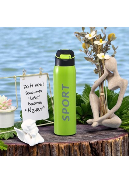 Çift Katmanlı Termos Suluk 500 ml Yeşil Şık