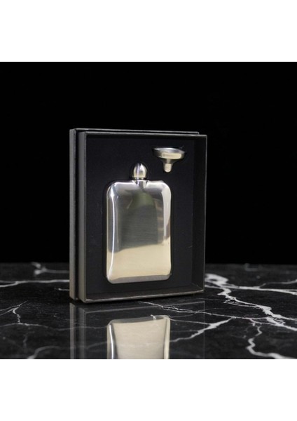 Gümüş Renk Tasarımlı Hunili Matara Seti Vip Şık