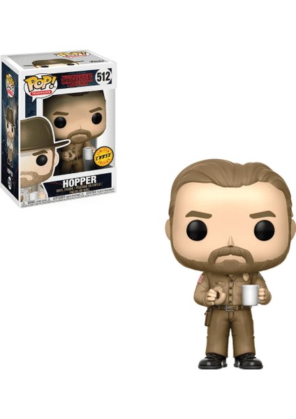 Pop Figür - Stranger Things: Hopper W/ Donut With Chase