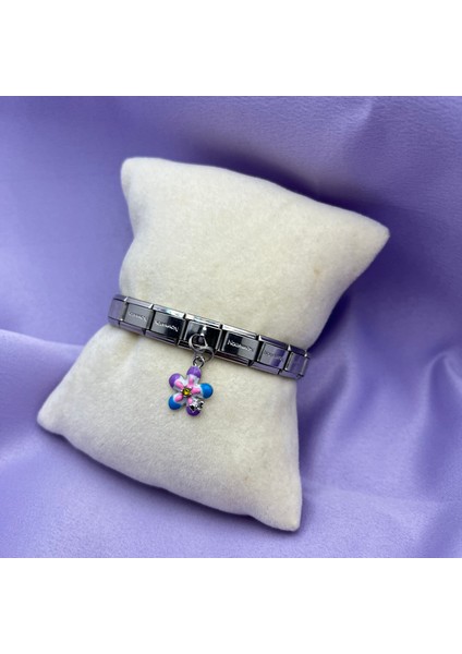Çelik Italyan Charm Bileklik