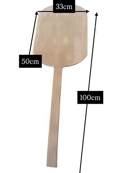 Pizza ve Ekmek Için Fırın Küreği 33X50 cm – 100 cm Sap Uzunluğu