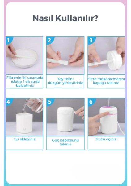 Yeni Şarjlı Type-C Beyaz Hava Nemlendirici Şarjlı Yeni Model,aroma Difizörü,koku Dagıtıcı,gecel Lambası indirimleri