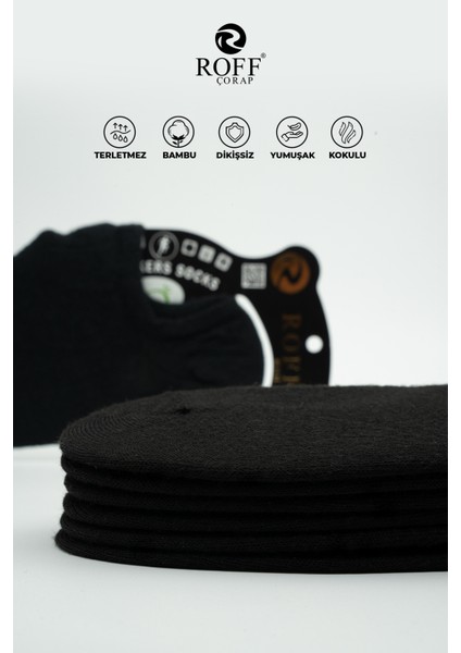 Roff Bambu Erkek Sneaker Spor Patik Çorap Dikişsiz 12’li Paket modelleri