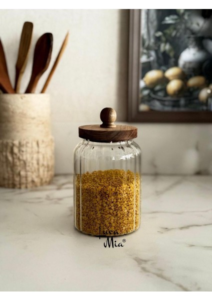 Vetro Akasya Kapaklı Cam Kavanoz 1200ML