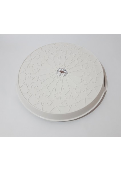 Çay Tepsi 32X32X4 cm Çiçek Desenli Yuvarlak Plastik Çay Kahve Tepsisi Servis Tepsi fırsatları