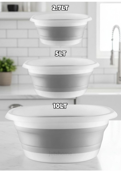 Çeyizlik 4’lü Katlanır Badya Leğen Süzgeç Seti – Akordiyon Tasarım, Yer Tasarrufu modelleri