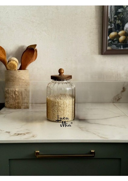 Vetro Akasya Kapaklı Cam Kavanoz 1800ML