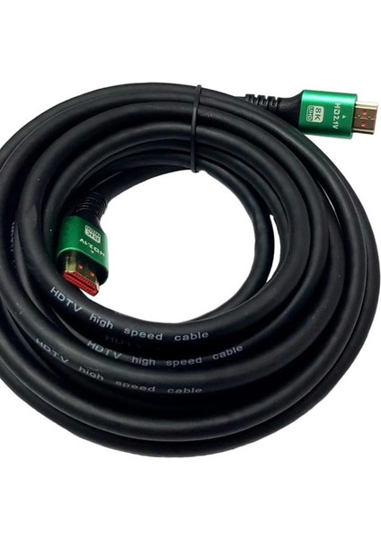 8k 5 Metre HDMI Kablo 2.1V Ultra Hd 4320P 48 Gbps Ps5 Uyumlu modelleri