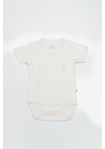 Nessiworld Bistyle Organik Natural Basic Style Kruvaze Yarım Kol Body BS17101 Ekru