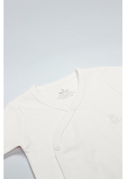 Nessiworld Bistyle Organik Natural Basic Style Kruvaze Yarım Kol Body BS17101 Ekru fiyatları