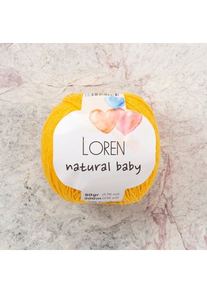 Loren Natural Baby Sarı El Örgü Ipi - R002 - 33927