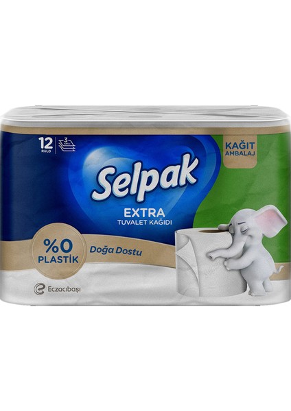 Kağıt Ambalajlı Tuvalet Kağıdı 12'li