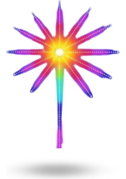 Büro Ev Ofis Dekoru Için Palmiye Stil Kumandalı Rgb Şerit LED Aydınlatma