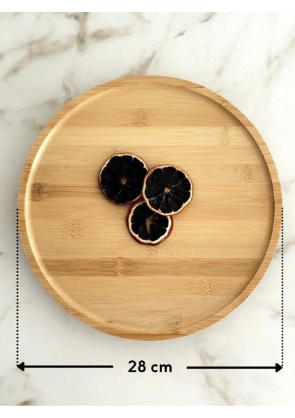 Bambu Yuvarlak Sunum Tahtası 28CM modelleri