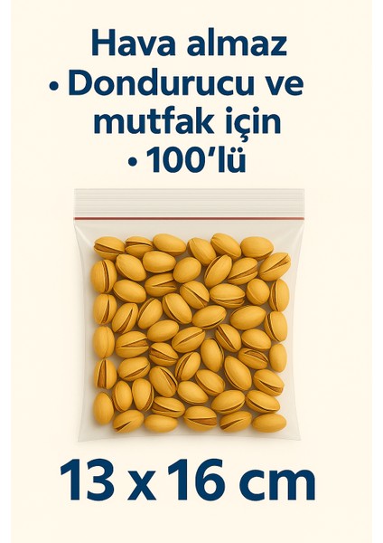 100’LÜ Buzdolabı Kilitli Torba Poşet Dondurucu Ikramlık Çerez Davet Kına Hediyelik Poşeti 13X16 cm modelleri