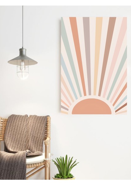 Güneş Retro Baskı Kanvas Tablo fiyatları