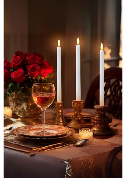 Büro Ev Ofis Dekoru Için 28CM Tekli Pilli Gün Işığı Mum fiyatları