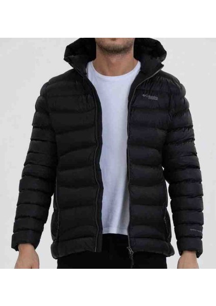 Titanıum Alpha Siyah Slim Fit Termal Sabit Kapşönlu Mont