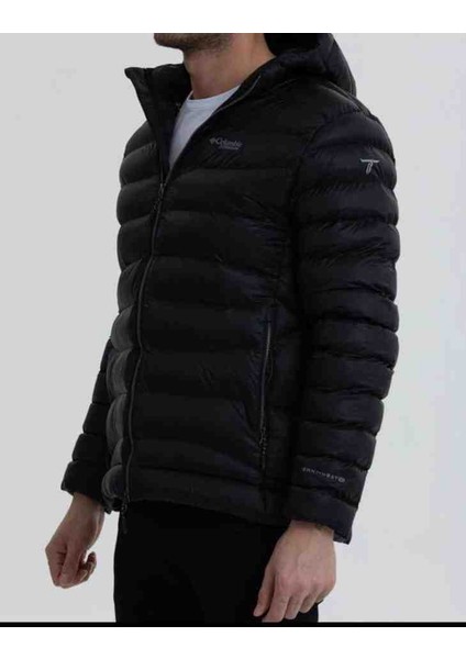 Titanıum Alpha Siyah Slim Fit Termal Sabit Kapşönlu Mont modelleri