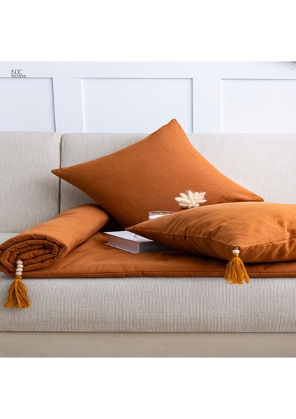 Tarçın Piremium Keten Evcil Hayvan Dostu Keten Koltuk Pedi / Şilte [kırlentli] fırsatları