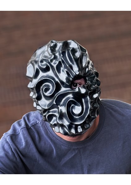 Obsidyen Görünüm Lanetli Taş Etkisi Spiral Maske indirimleri