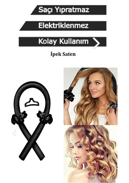 İpek Isısız Saç Şekillendirici Saç Dalga Sosisi Bigudisi Seti modelleri