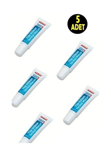 5 Adet 25 gr 1.42W/M-K Beyaz Termal Macun Işlemci Pastası Cpu VGA Yonga Radyatör Pastası Isı Iletken