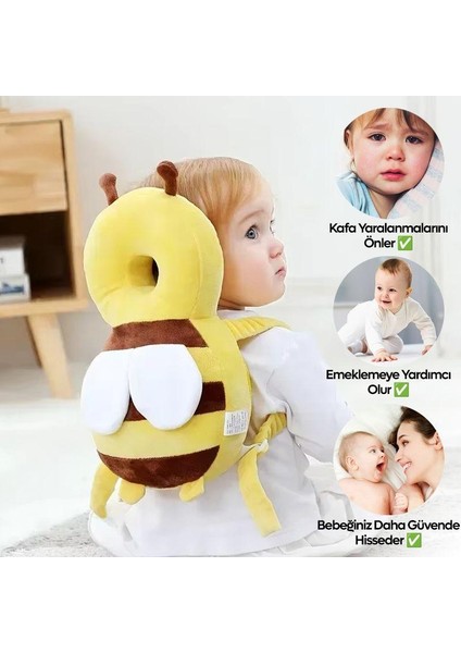 Bebek Baş Kafa Koruma Yastığı Çantası 0-3 Yaş