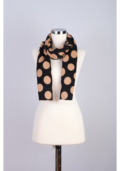 Puantiye Desenli Çift Taraflı Triko Atkı modelleri