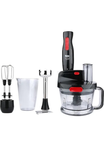 Mr.chef Quadro Siyah 1000 W Blender Seti
