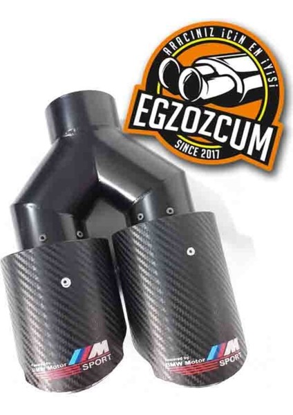 90 mm Full Karbon Içi Krom Akrapoviç Msport Çiftli Sol Egzoz Eksoz Ucu fiyatları