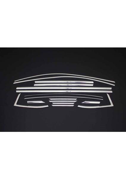 Opel Astra K Hb Uyumlu Cam Alt Çıtası 16 Parça Komple 2015-2021 Paslanmaz Krom