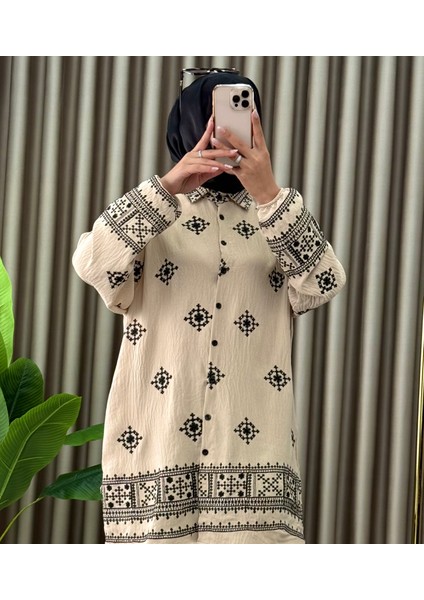 Kadın 2’li Takım Siyah Nakışlı Etnik Desenli | Şık ve Rahat Kombin fiyatları