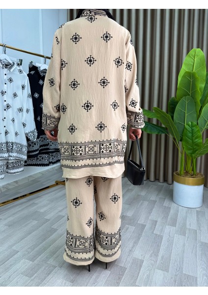 Kadın 2’li Takım Siyah Nakışlı Etnik Desenli | Şık ve Rahat Kombin fırsatları
