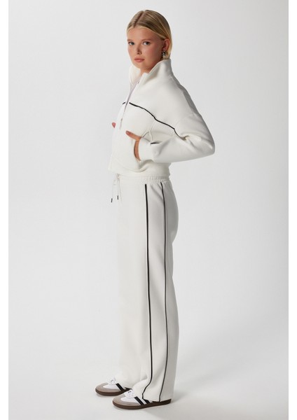 Kadın Lexi Içi Polarlı Şeritli Ekru Alt Üst Eşofman Takımı fiyatları