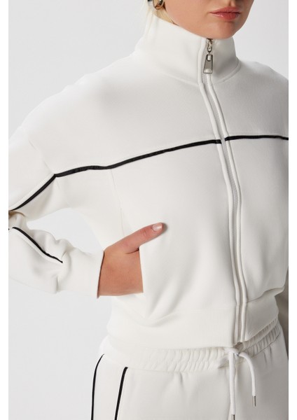 Kadın Lexi Içi Polarlı Şeritli Ekru Alt Üst Eşofman Takımı fırsatları