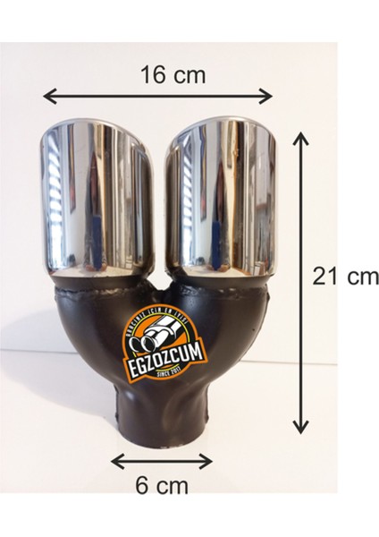 76 Mm. Çiftli Önü Kesik Eşit Paslanmaz Krom (Dual) Egzoz Eksoz Ucu fiyatları